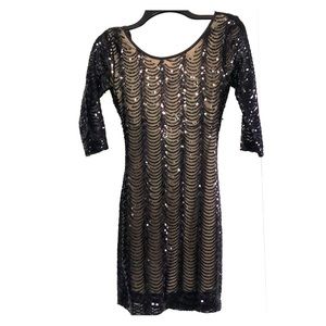 Sequined Little Black Dress